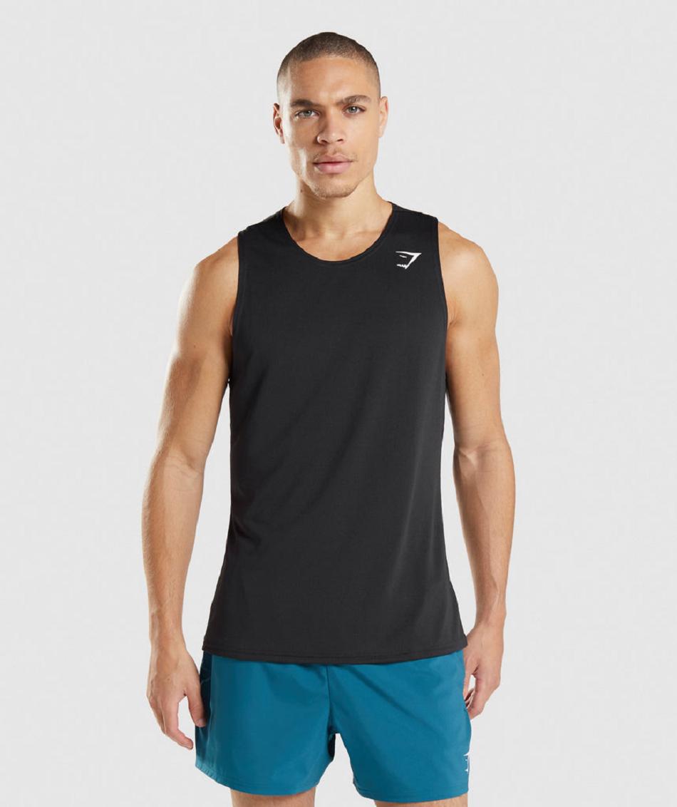 Camiseta Tirantes Gymshark Arrival Hombre Negras | CO 3152NWY